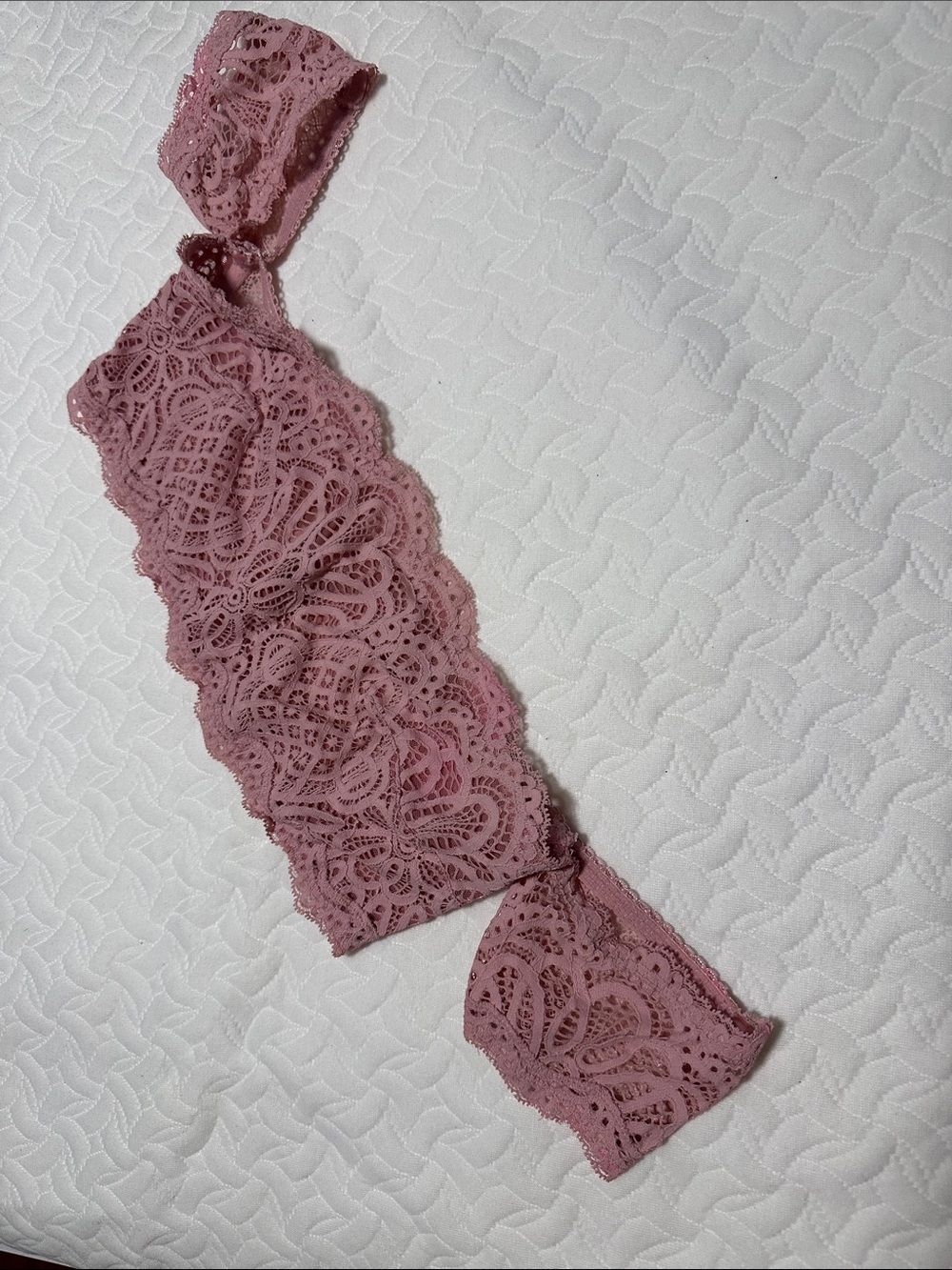 Victoria's Secret Lace Bandeau in Dusty Mauve